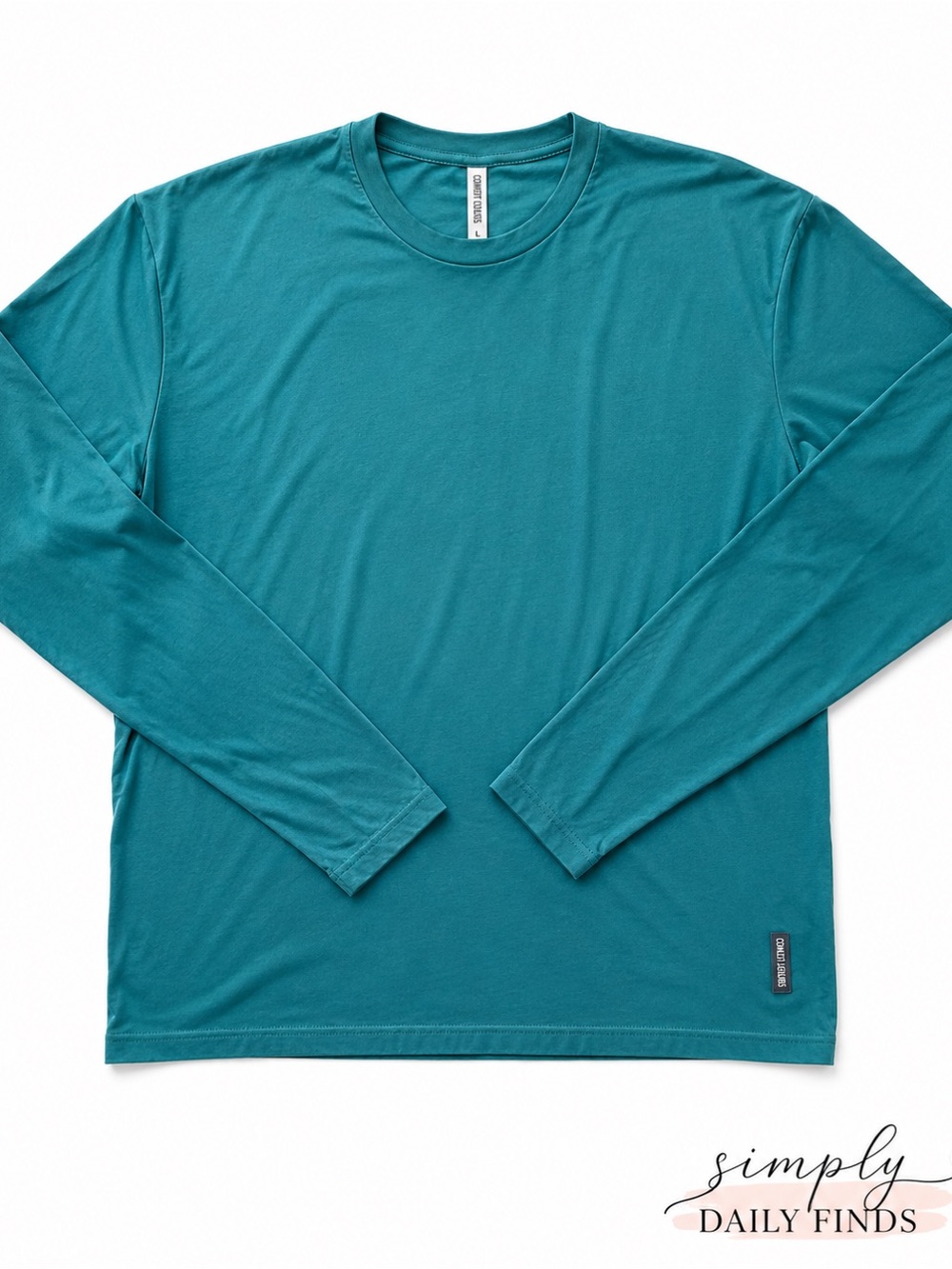 Comfrt Cloud Lounge Long Sleeve Tee Alpine Green Unisex Size Large Soft